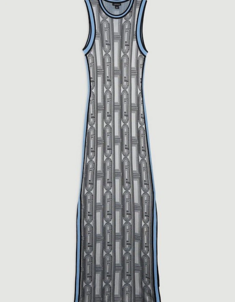 Amelia Graham Jacquard Sleeveless Dress