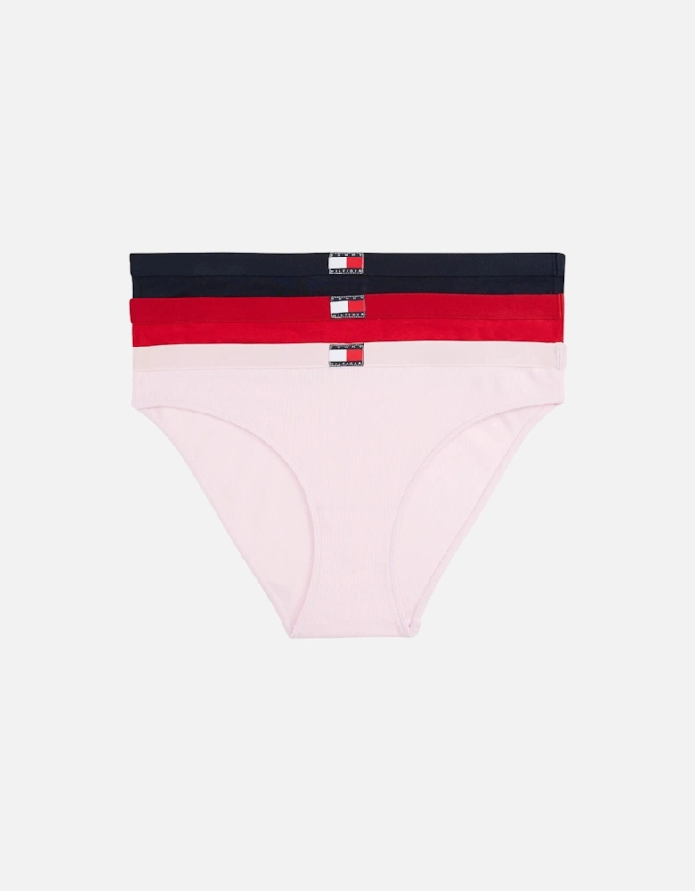 3-Pack Heritage Badge Bikini Briefs, Pink/Red/Navy