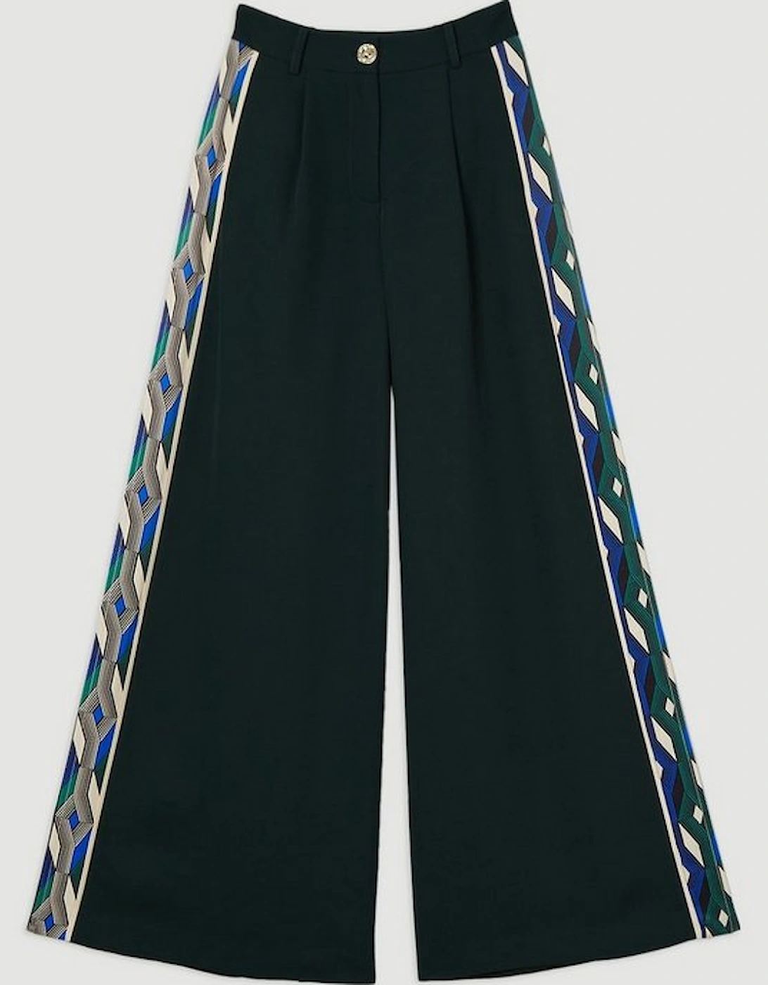 Amelia Graham Printed Viscose Satin Hight Waist Trouser