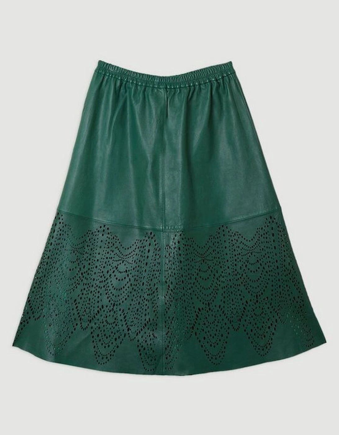 Amelia Graham Leather Cutwork Full Skirt