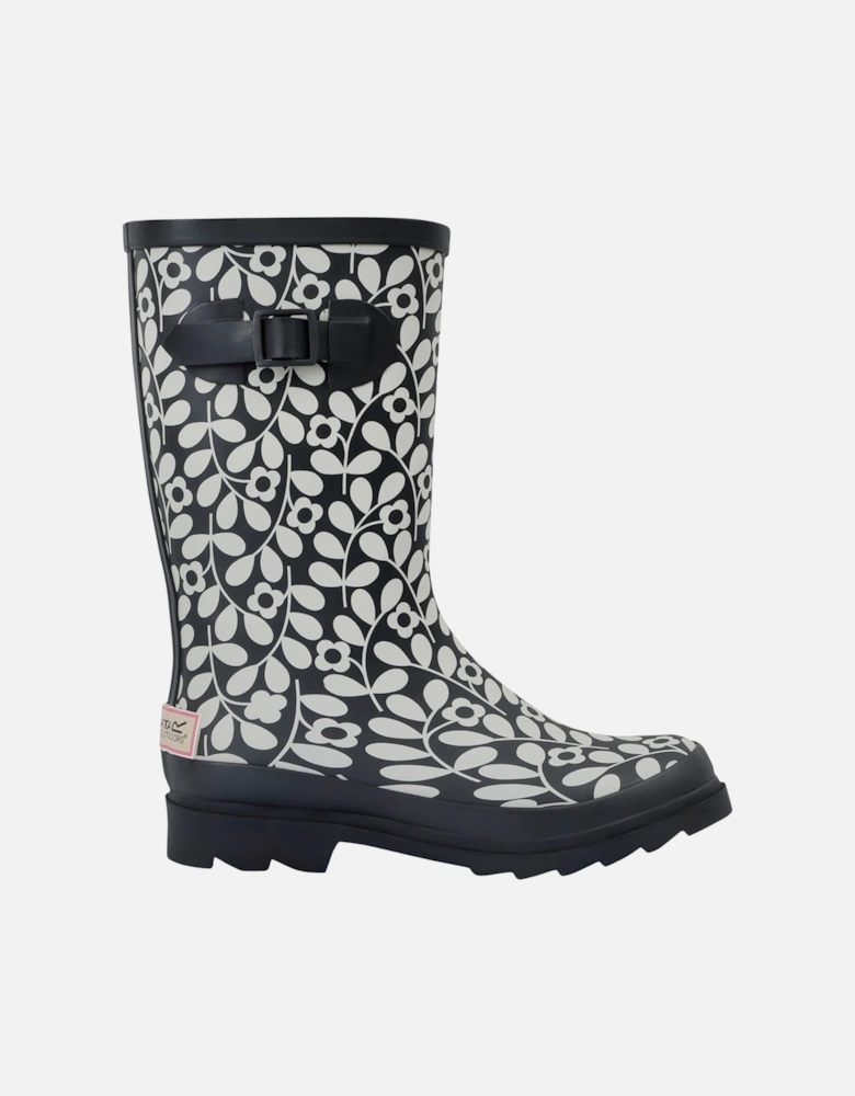 Womens/Ladies Orla Kiely Jasmine Flower Quarter Wellington Boots