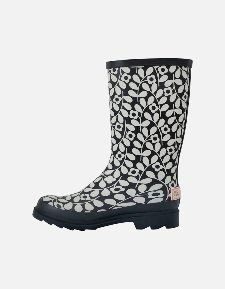 Womens/Ladies Orla Kiely Jasmine Flower Quarter Wellington Boots