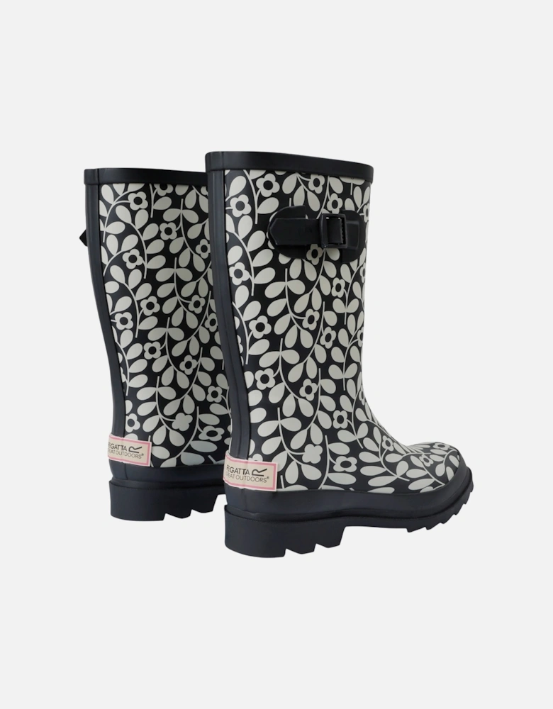 Womens/Ladies Orla Kiely Jasmine Flower Quarter Wellington Boots