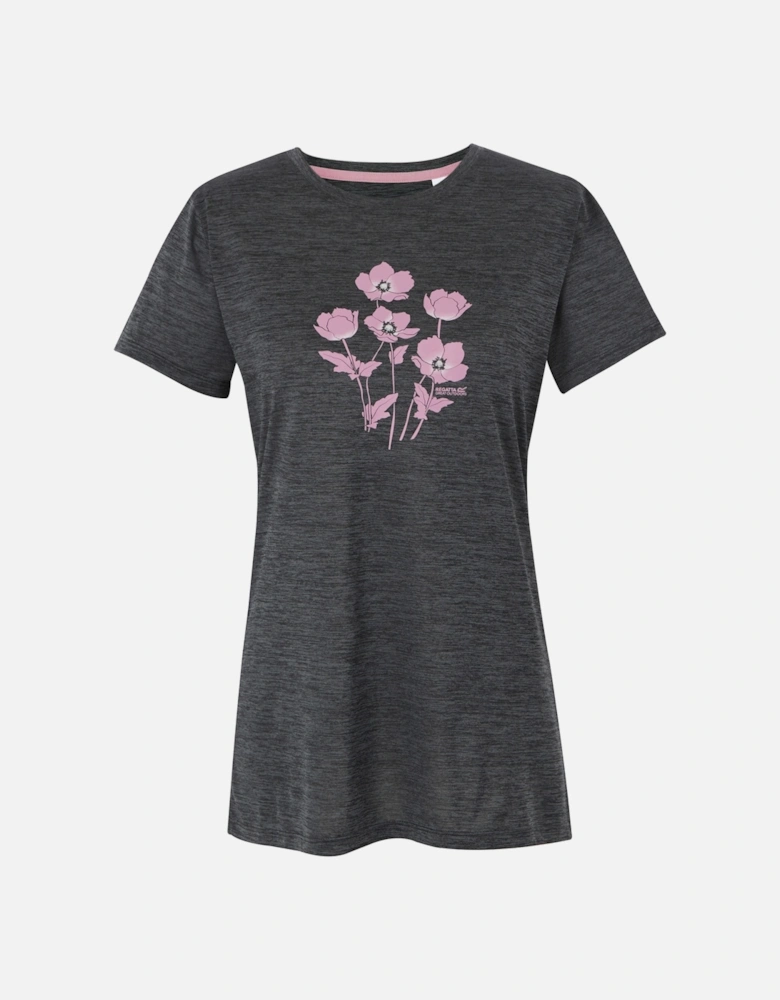 Womens/Ladies Fingal IX Flowers Marl T-Shirt