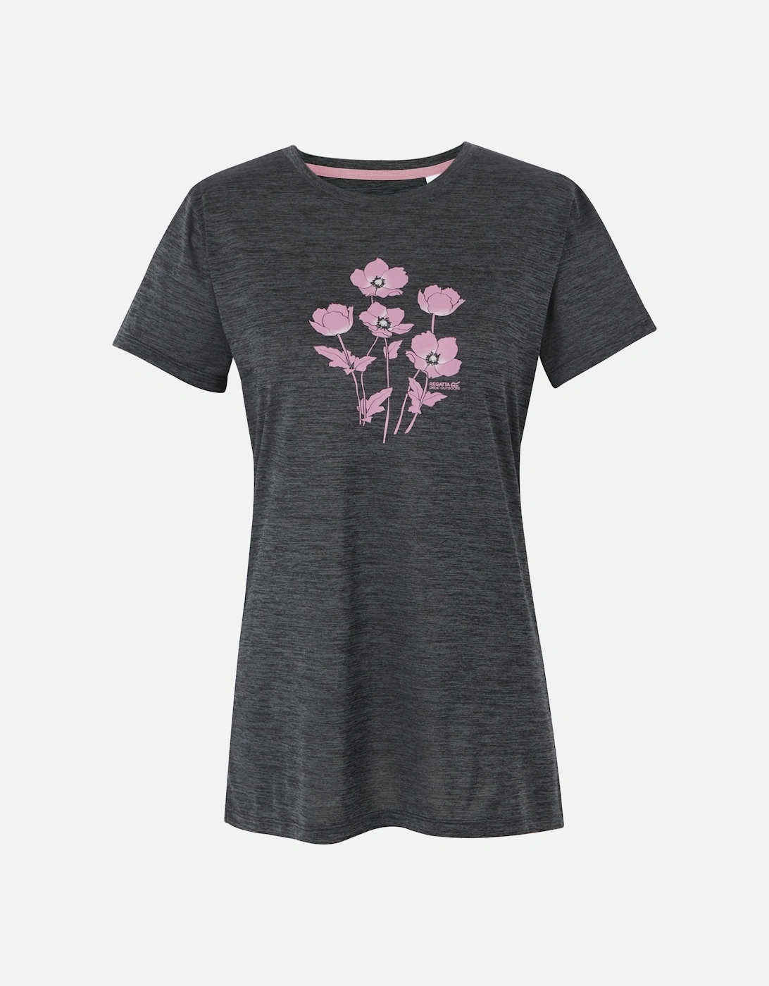 Womens/Ladies Fingal IX Flowers Marl T-Shirt, 5 of 4