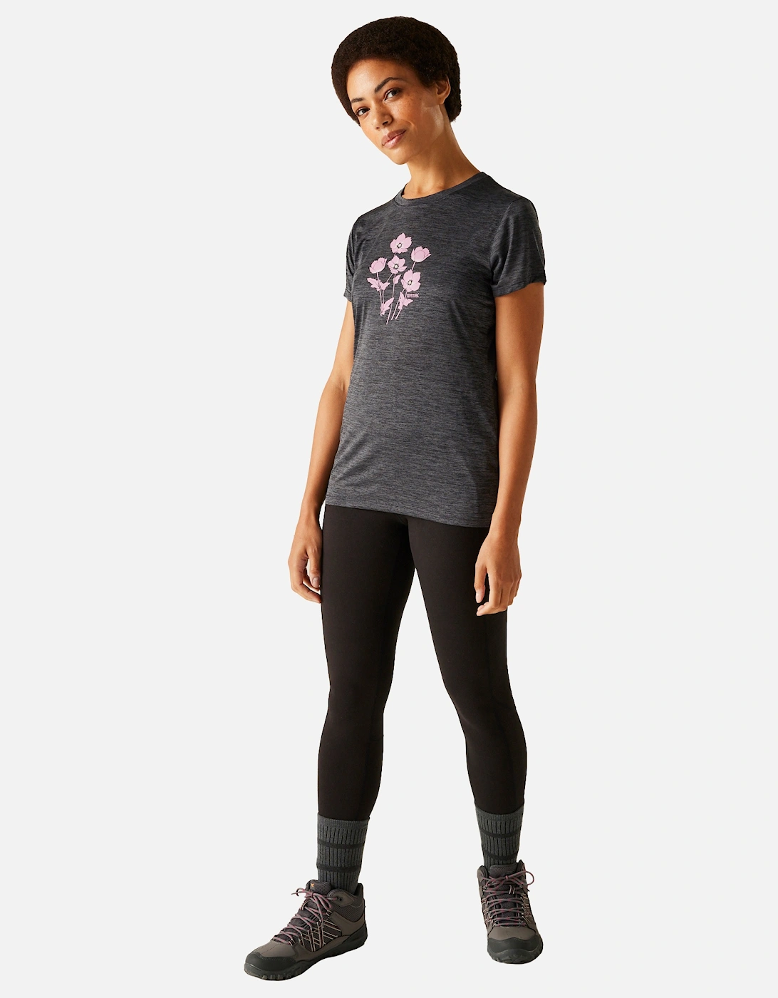 Womens/Ladies Fingal IX Flowers Marl T-Shirt