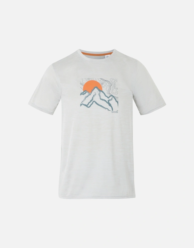 Mens Fingal IX Mountain Scene Marl T-Shirt