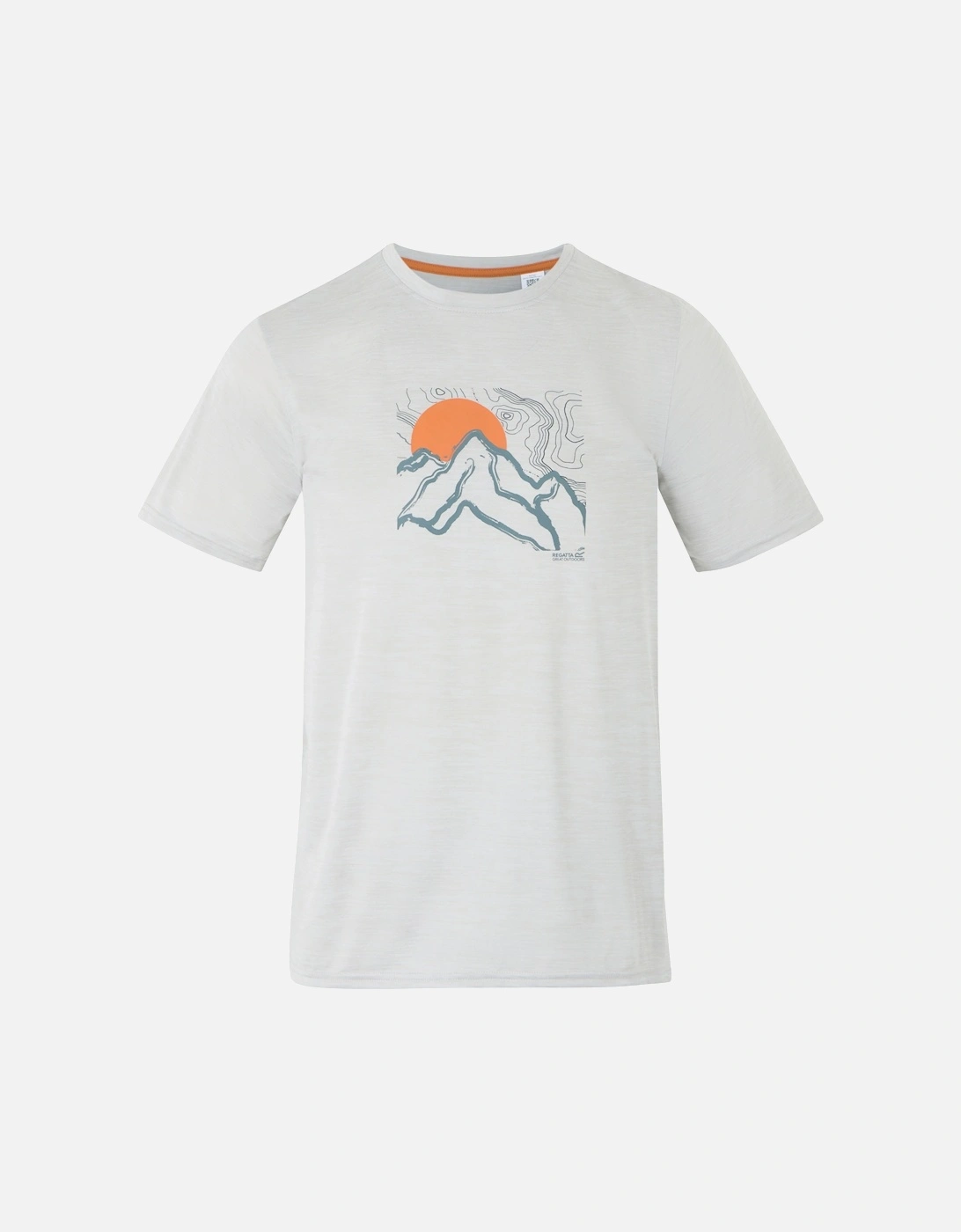 Mens Fingal IX Mountain Scene Marl T-Shirt, 5 of 4