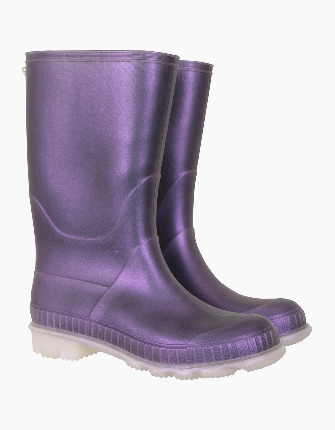 Mountain Warehouse Unisex Purple Childrens/ Plain Wellington Boots - Size: 5 Uk Kids