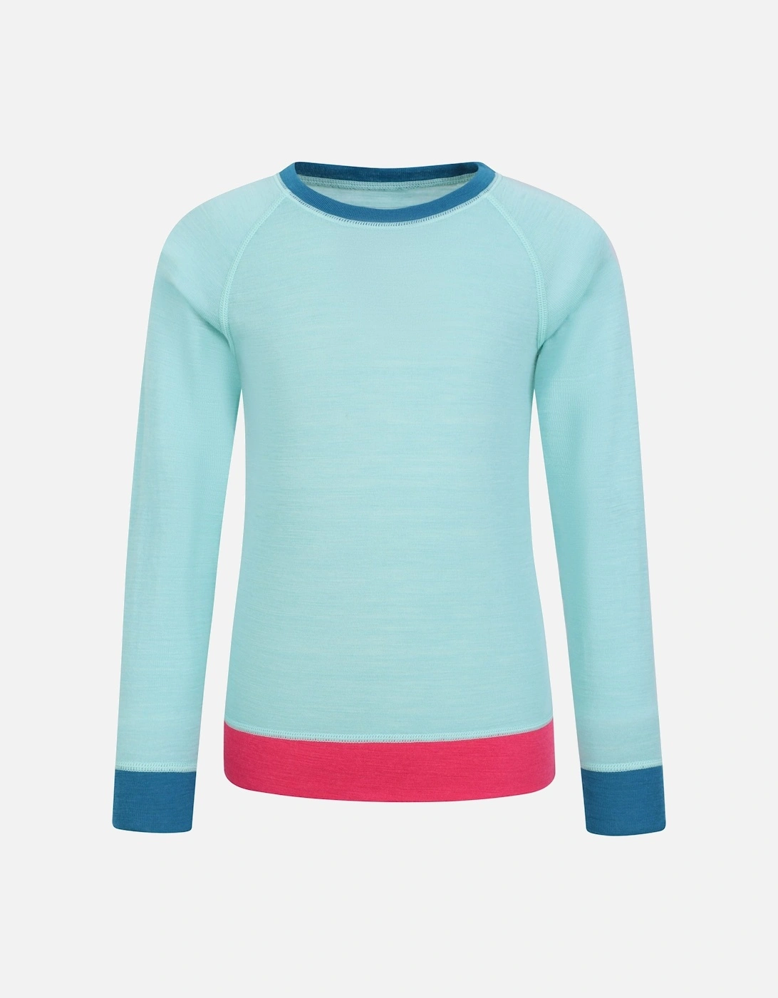 Childrens/Kids Colour Block Merino Wool Base Layer Set