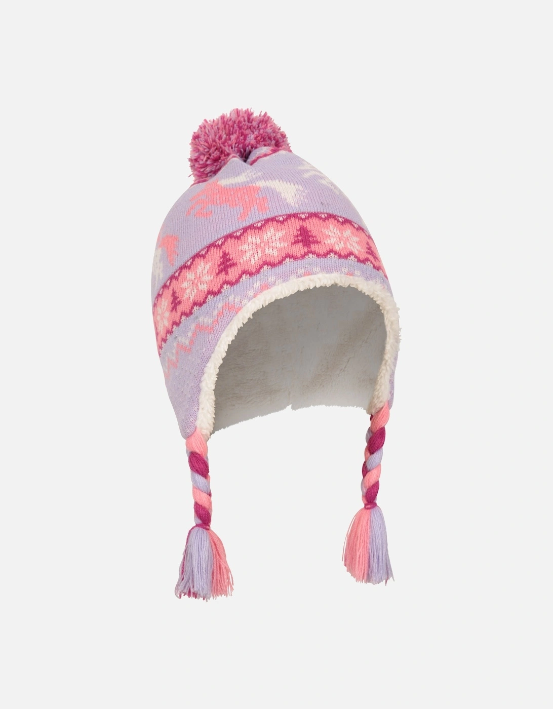 Childrens/Kids Character Unicorn Borg Lined Trapper Hat