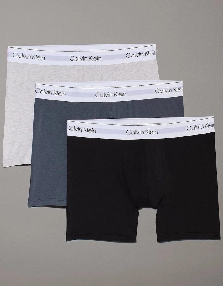 MODERN COTTON STRETCH Mens 3 Pack Boxer Briefs Multicoloured