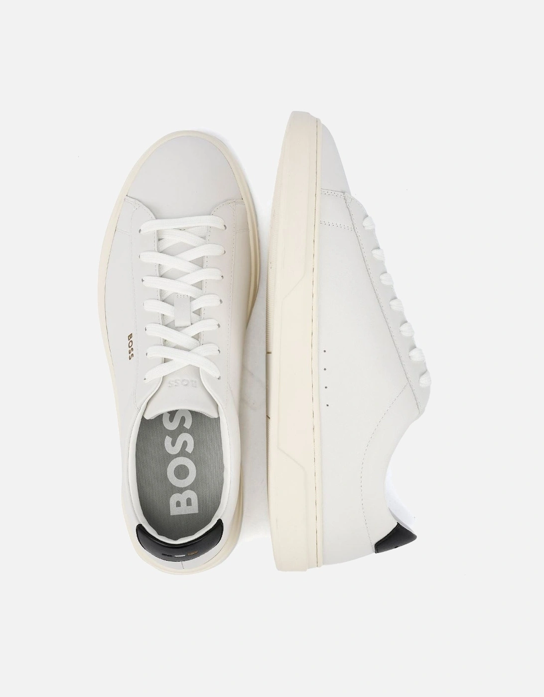 Boss Kieran Tennis Leather Men's White Trainers