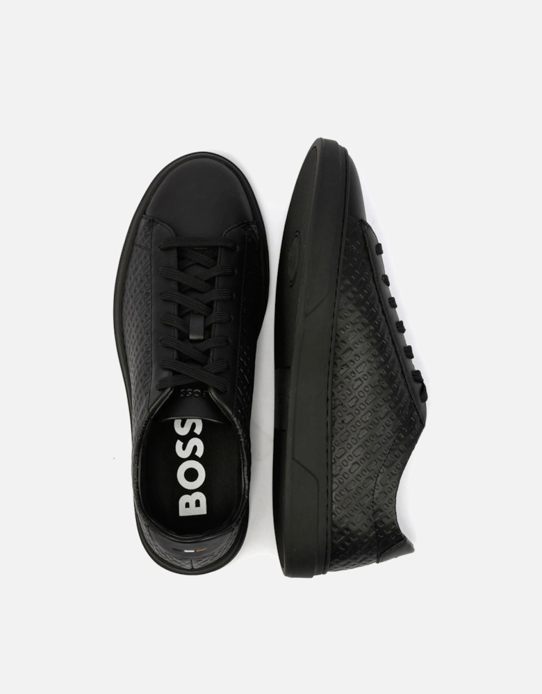 Boss Kieran Tennis Leather Men's Black Trainers