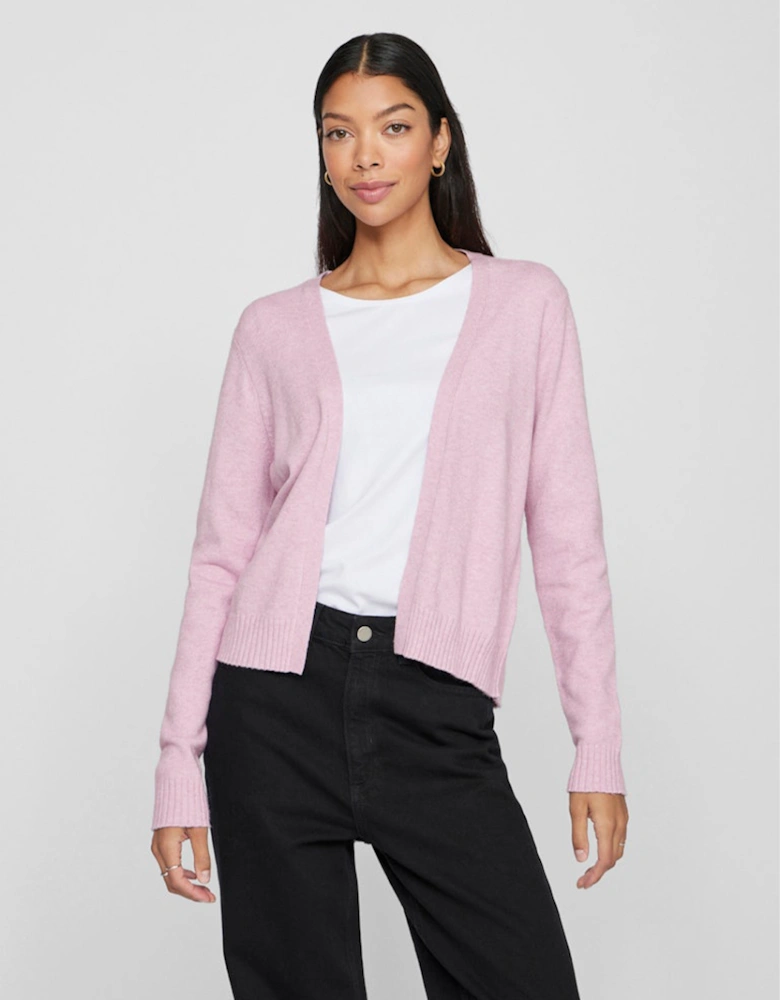 Viril Short Long Sleeve Knit Cardigan Winsome Orchid Melange