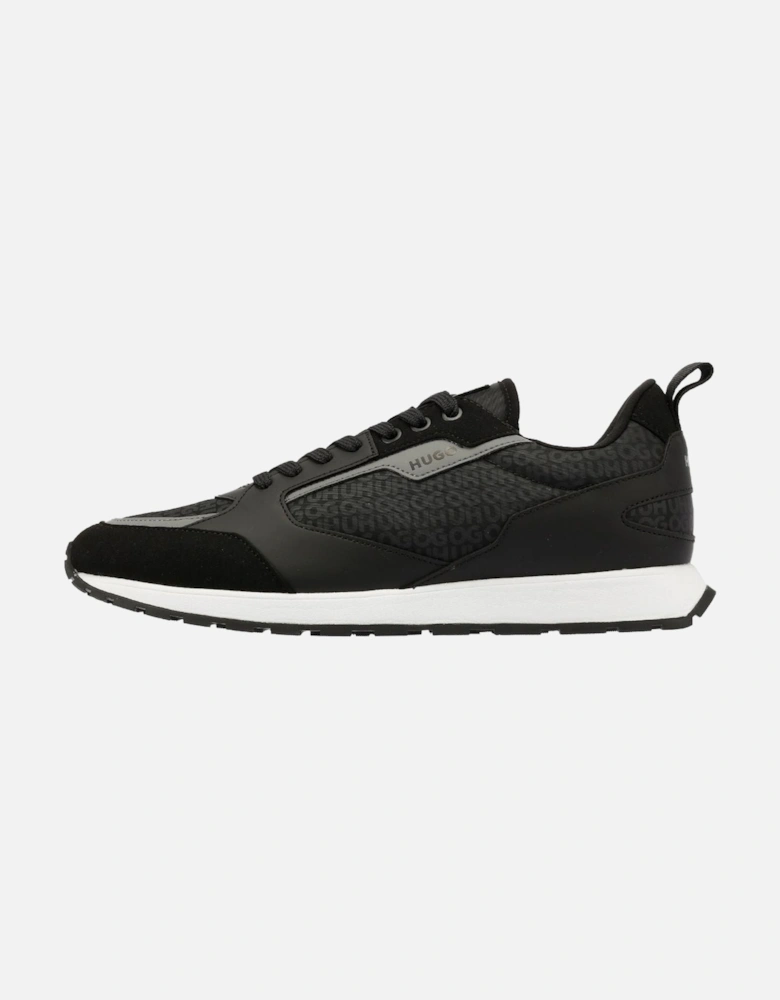 Hugo - 50536205-001 MENS HUGO ICELIN RUNN BLACK/WHITE MONOGRAM