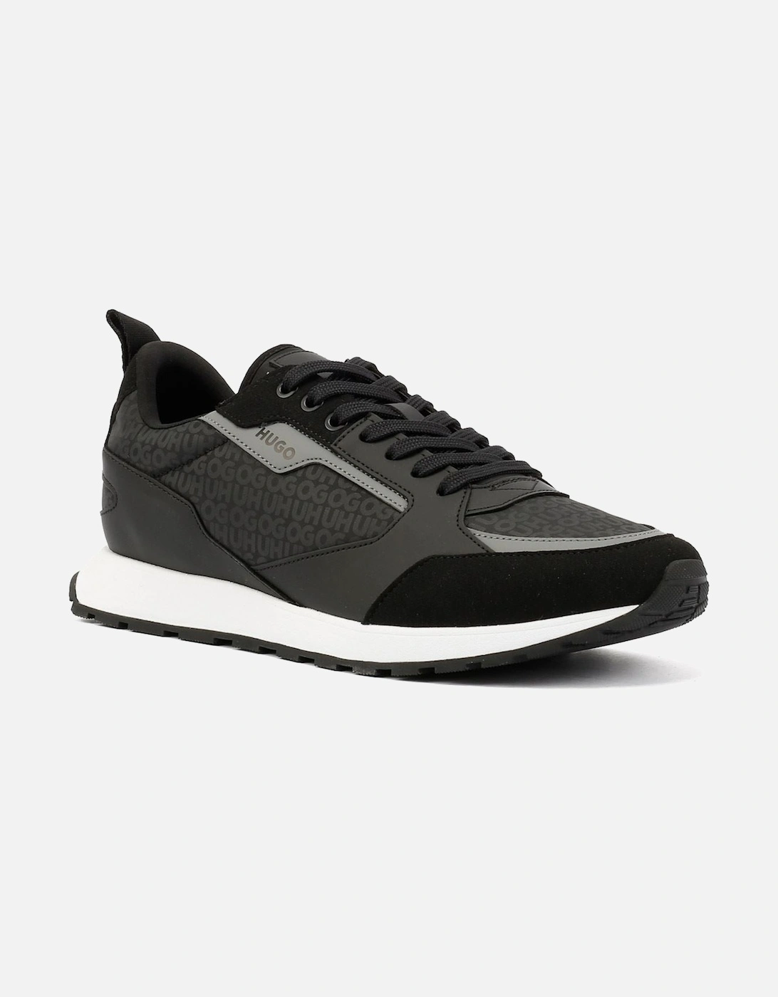 Hugo - 50536205-001 MENS HUGO ICELIN RUNN BLACK/WHITE MONOGRAM