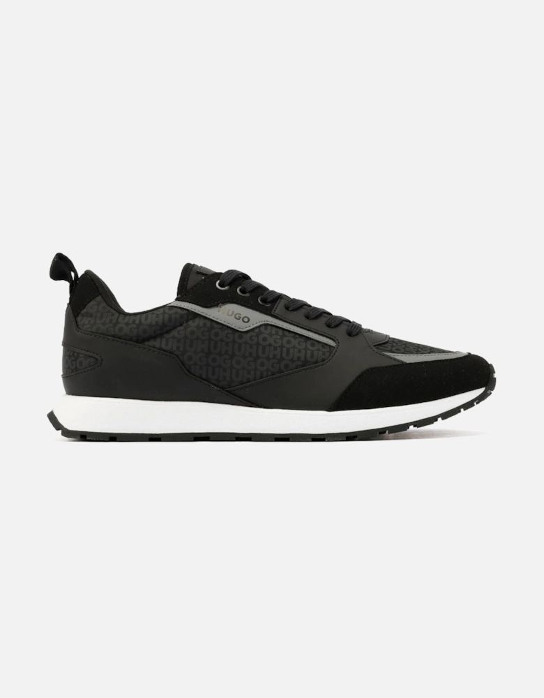 Hugo - 50536205-001 MENS HUGO ICELIN RUNN BLACK/WHITE MONOGRAM