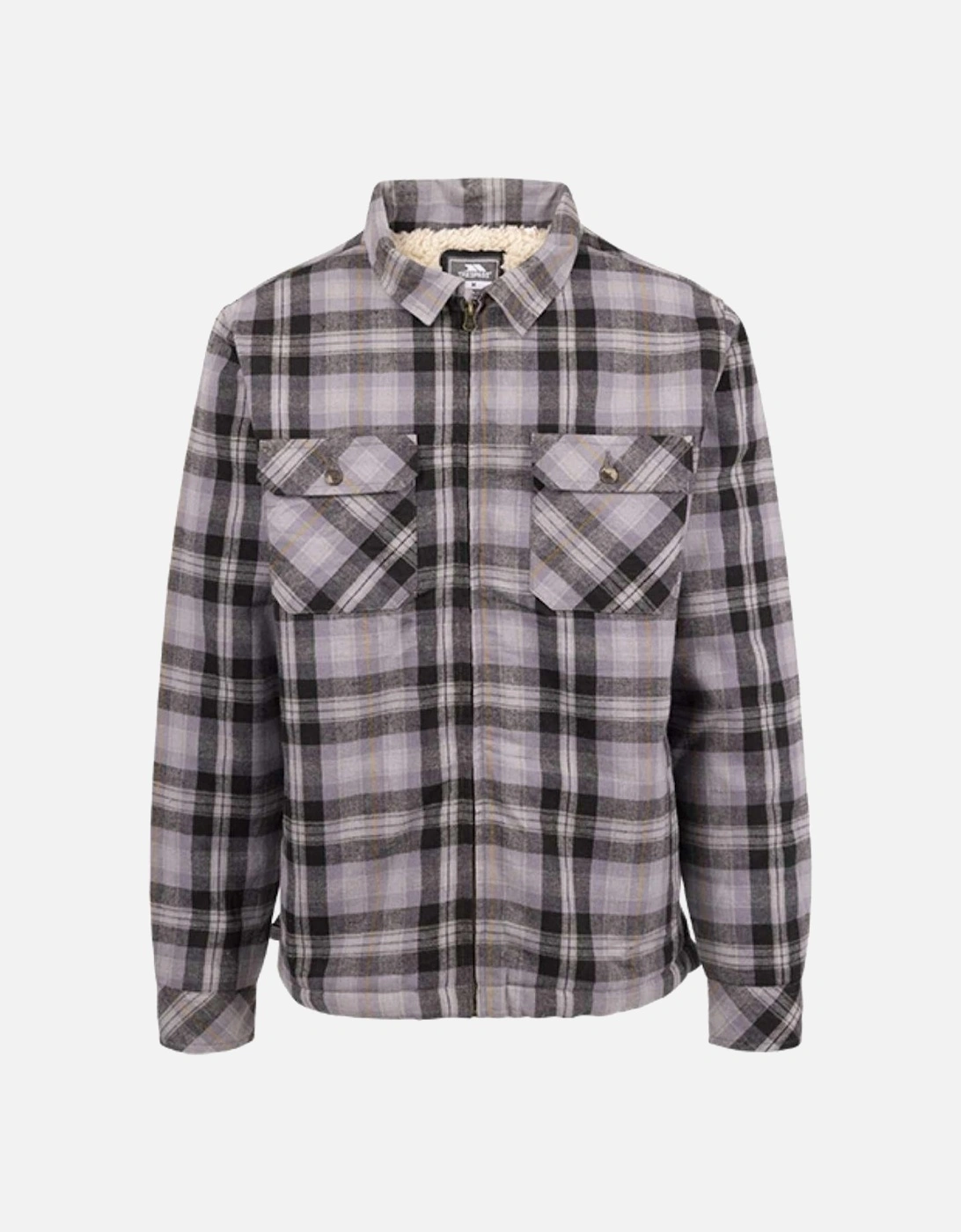 Mens Danehill Sherpa Lined Check Overshirt, 2 of 1