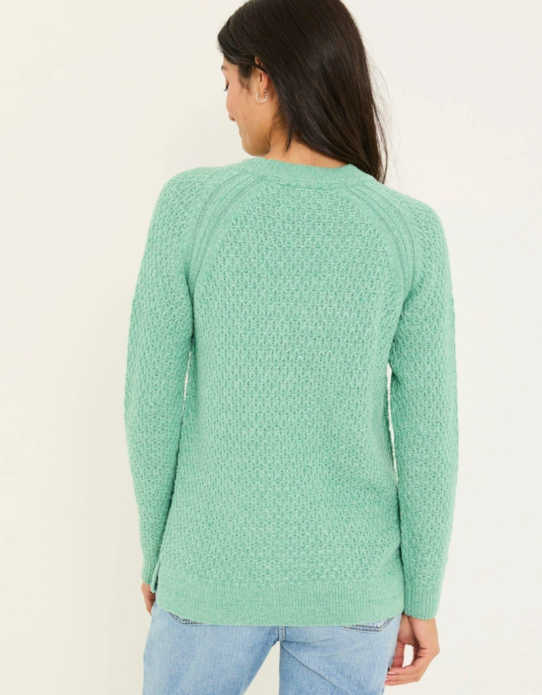 Ella Textured Jumper - Green