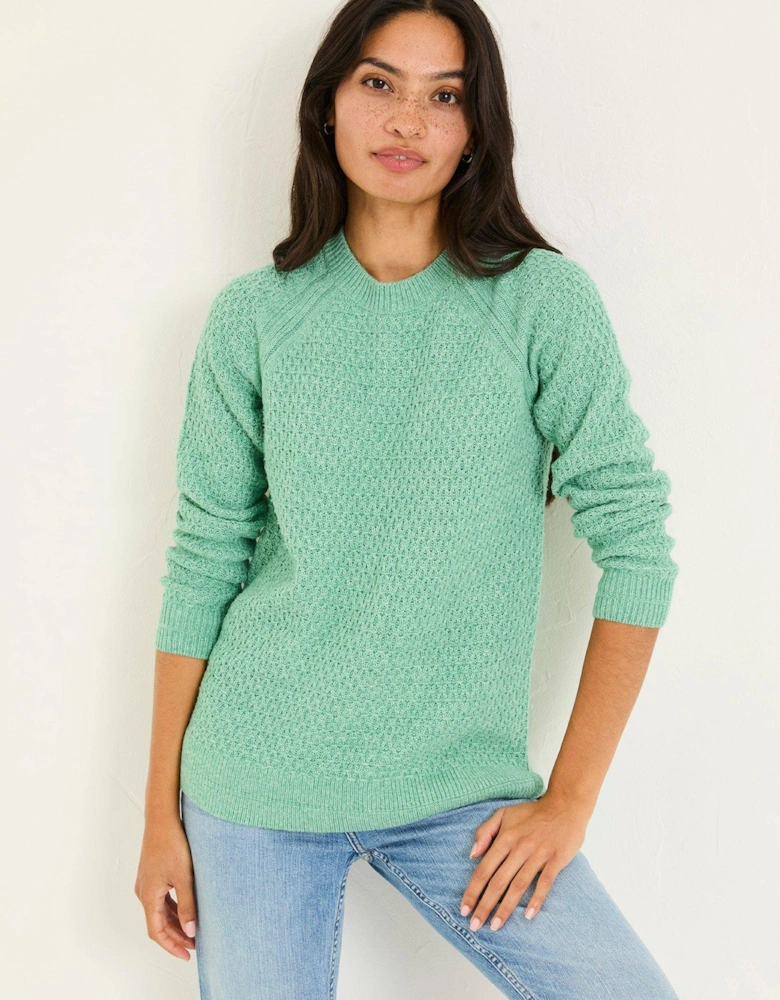 Ella Textured Jumper - Green