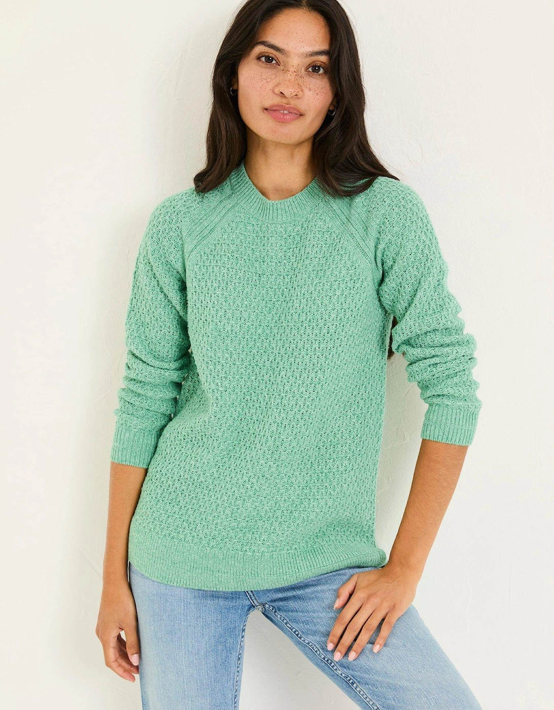 Ella Textured Jumper - Green, 2 of 1