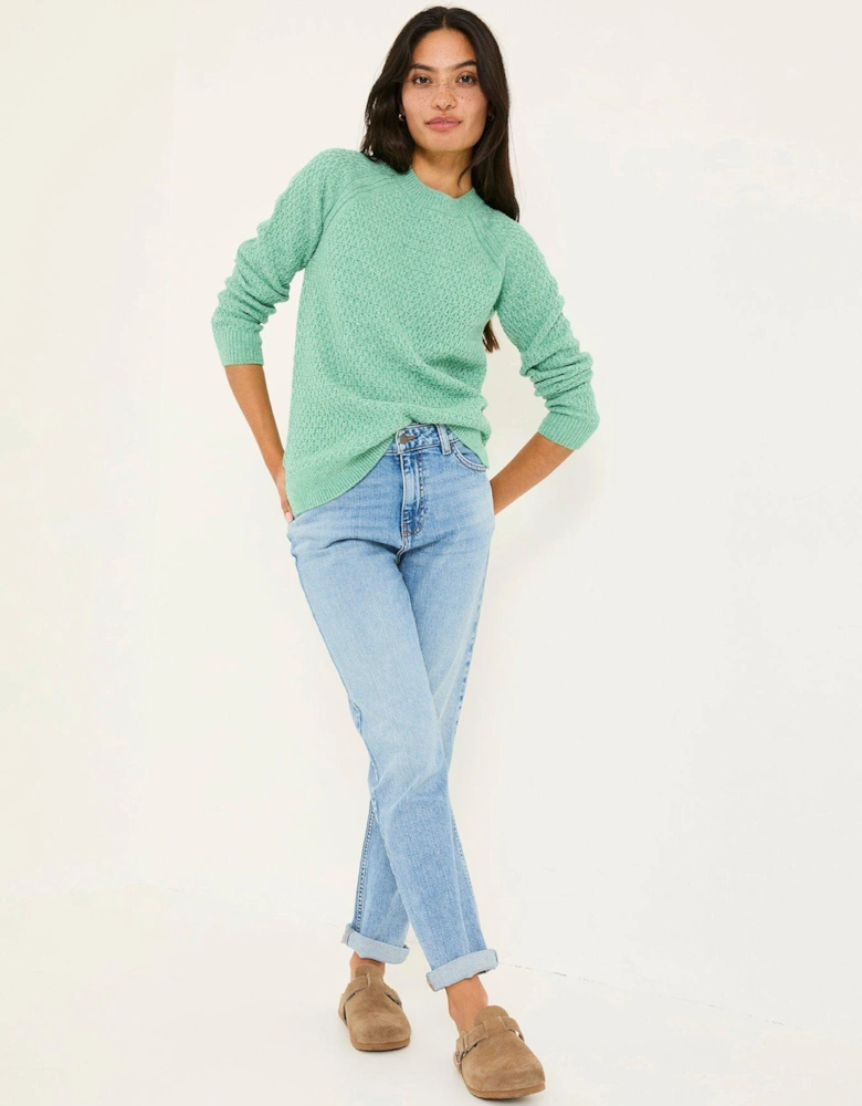 Ella Textured Jumper - Green