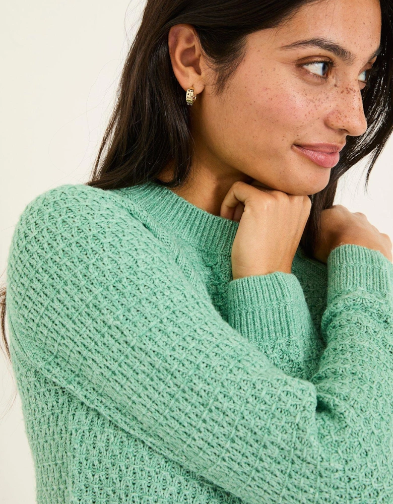 Ella Textured Jumper - Green