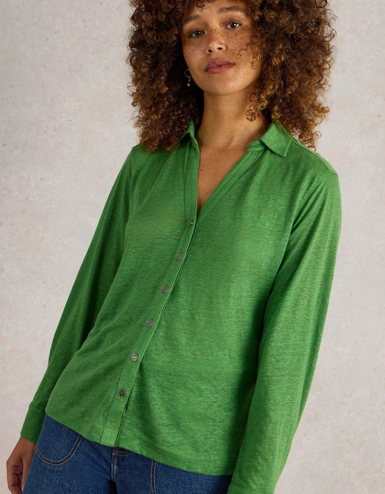 Charlie Linen Shirt - Green