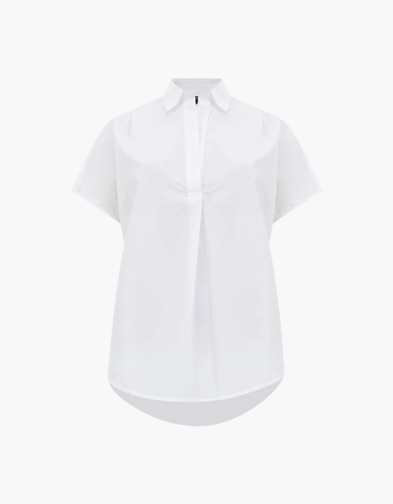 Cele Rhodes Poplin Sleeveless Shirt Linen White