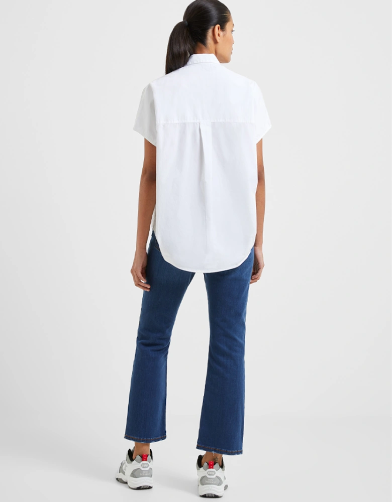 Cele Rhodes Poplin Sleeveless Shirt Linen White