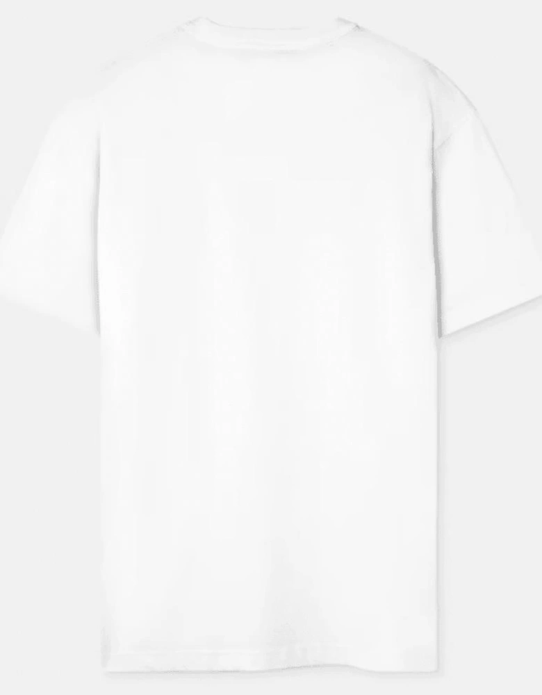 Metal Logo Regular Fit White T-Shirt