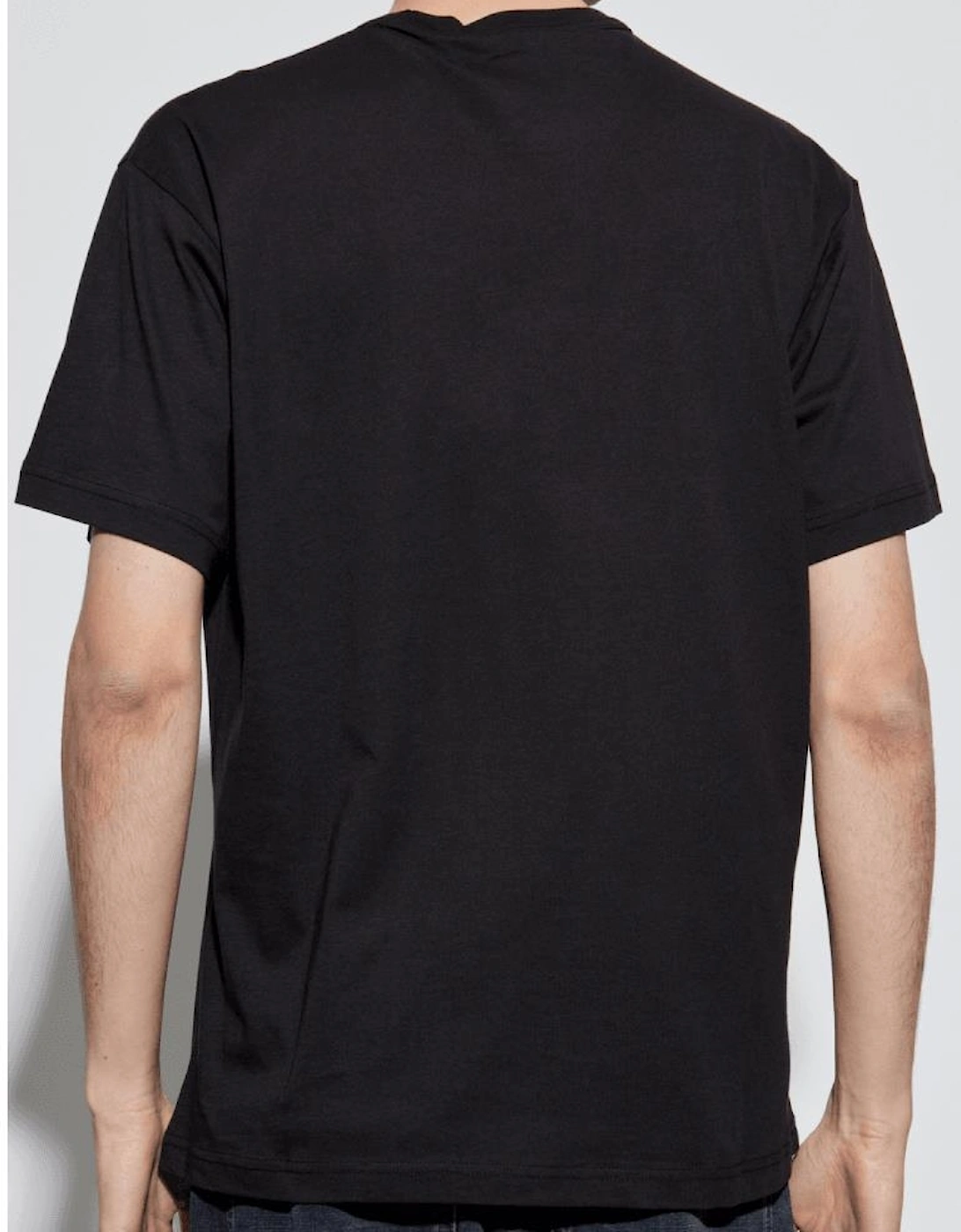 Metal Logo Regular Fit Black T-Shirt