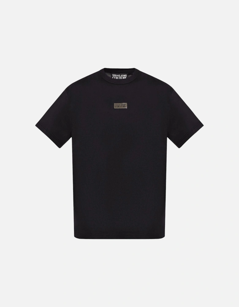 Metal Logo Regular Fit Black T-Shirt