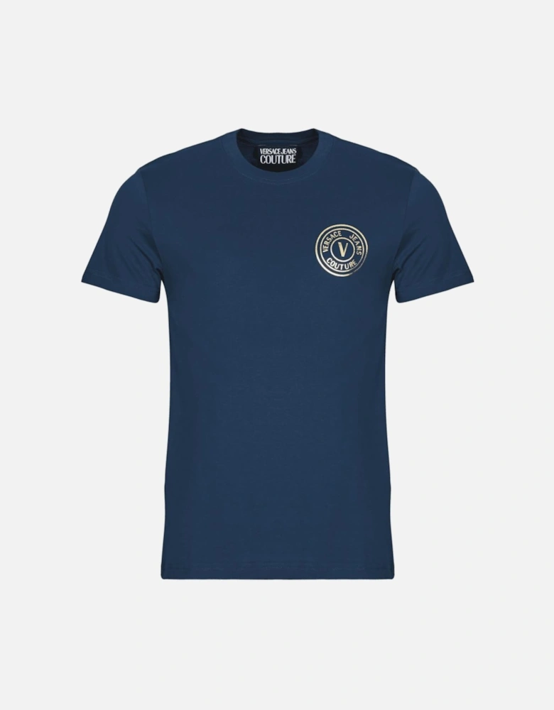 Basic V-Emblem Logo Deep Blue T-Shirt