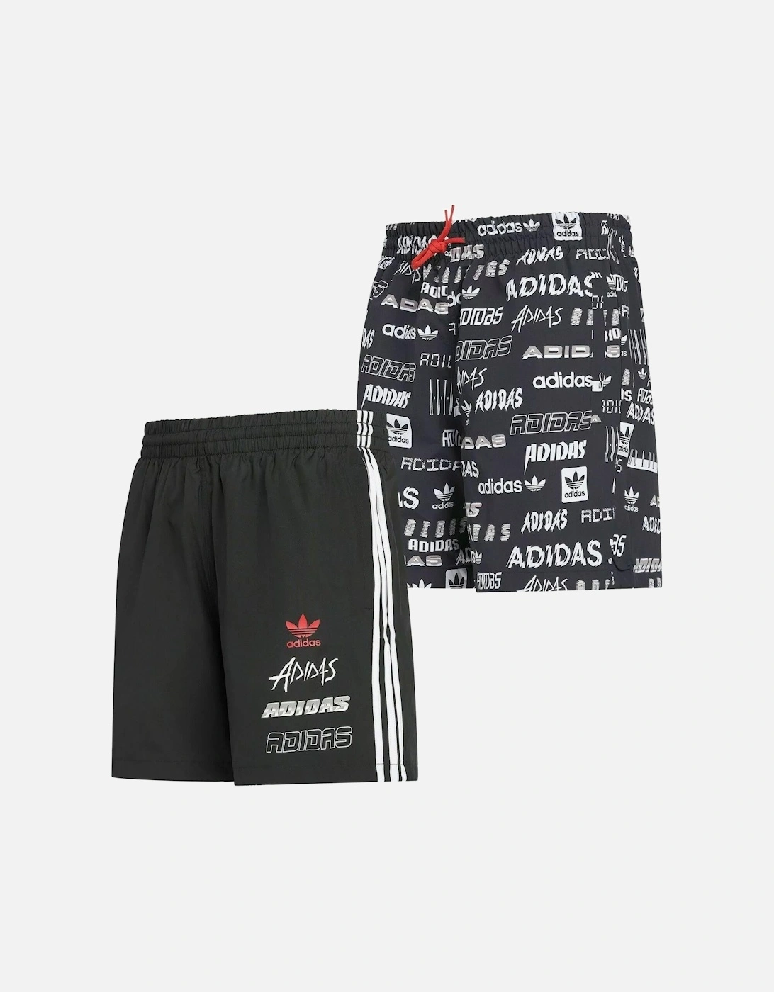 Men's Adidas Originals Reversible Shorts - Black/Black - Size: 33/32/32