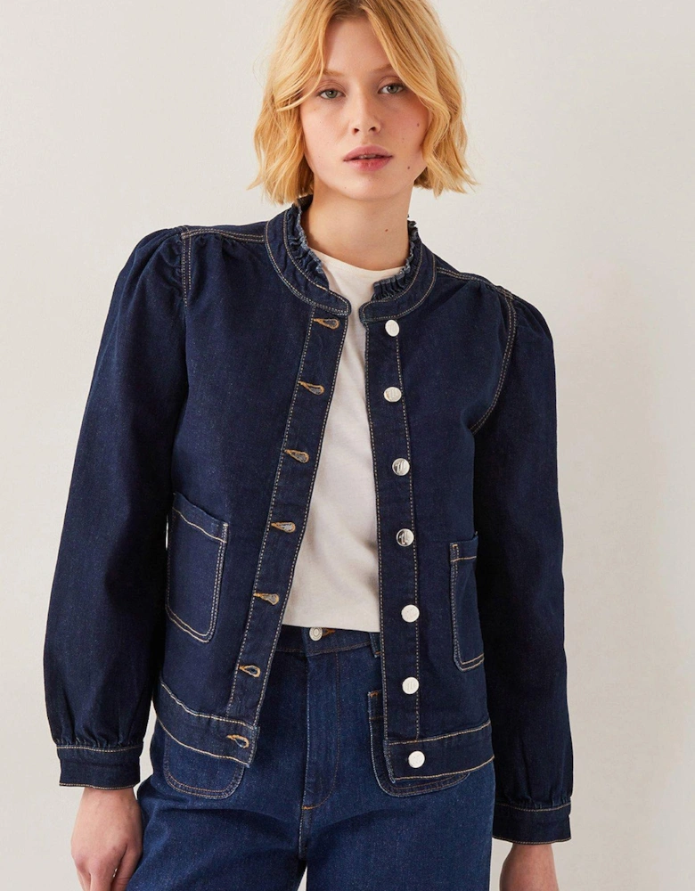 Louisa Frill Jacket - Indigo