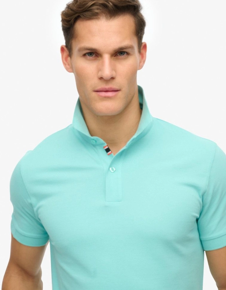 Men's City Pique Polo Aqua Sky Turquoise