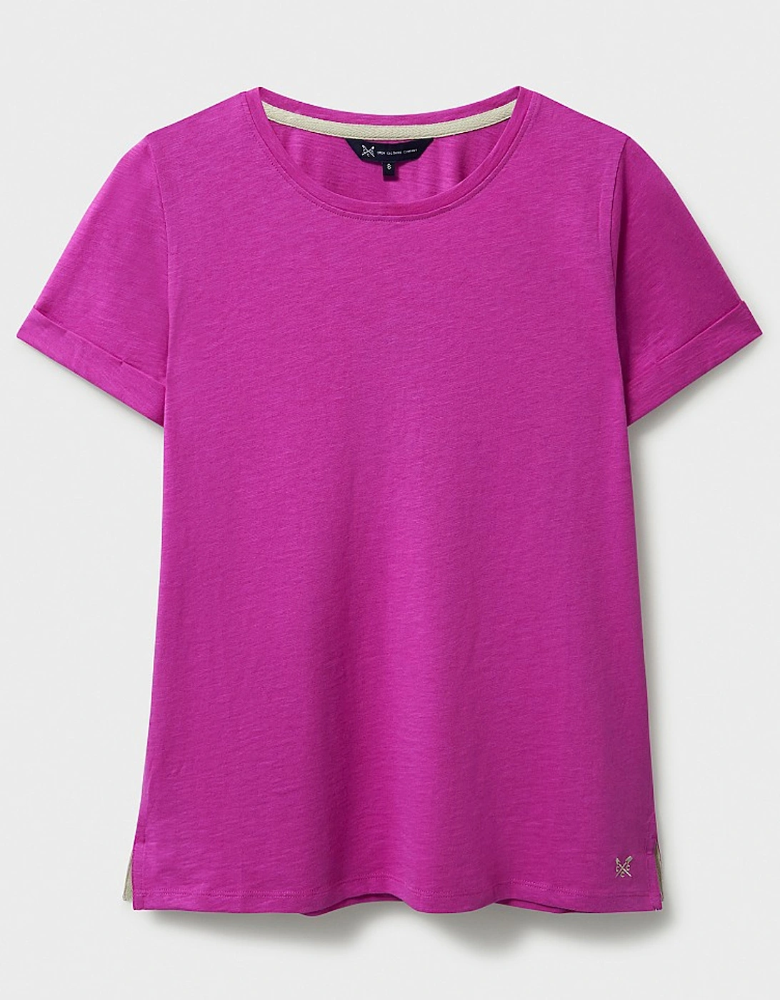 Women's Perfect Crew Neck Slub T-Shirt Rose Violet