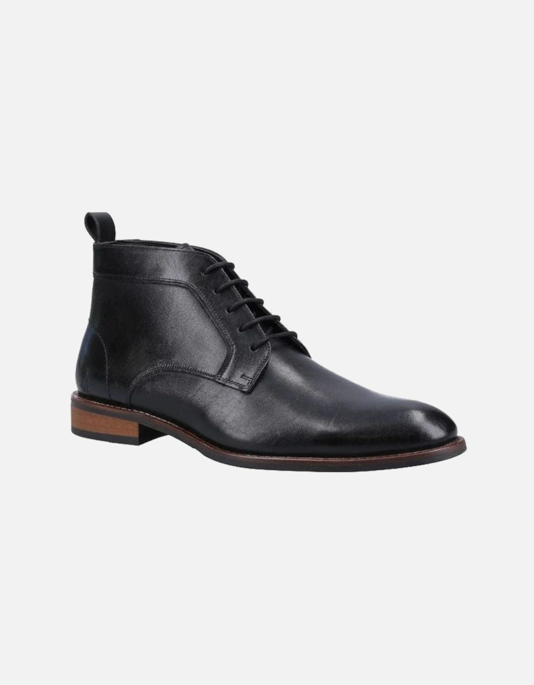 Declan Lace up boot in Black leather