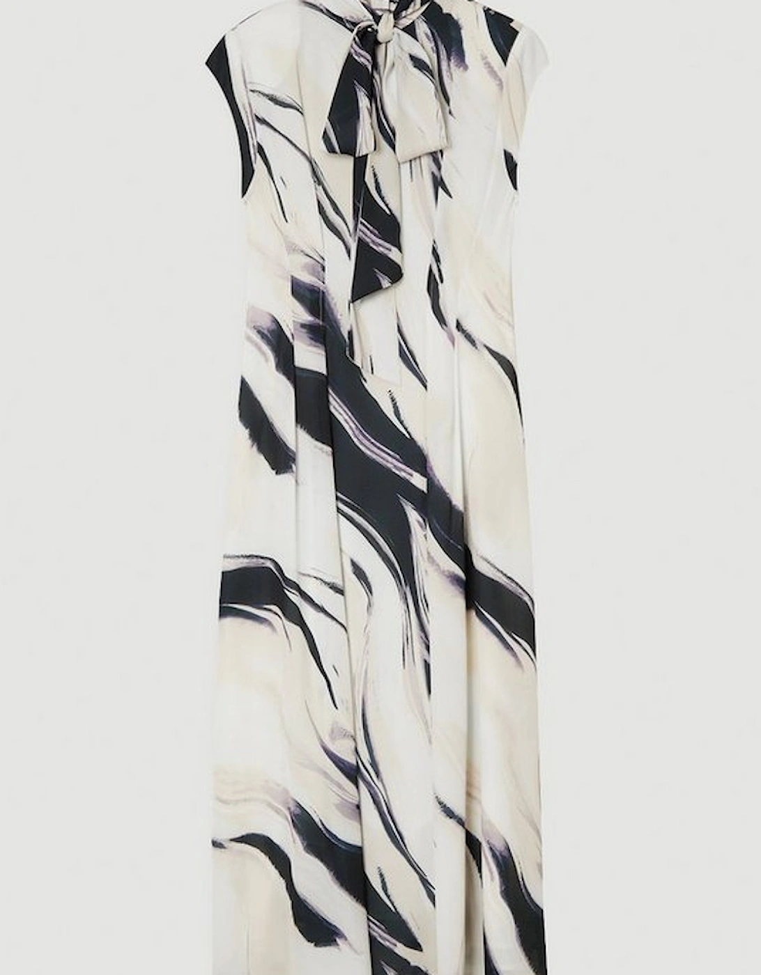 Printed Georgette Pleated Woven Maxi Dress