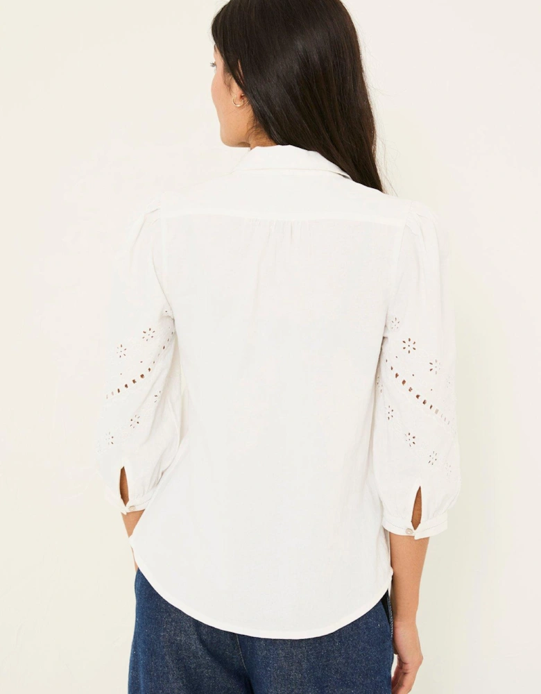 Roxi Embroidered Blouse - White