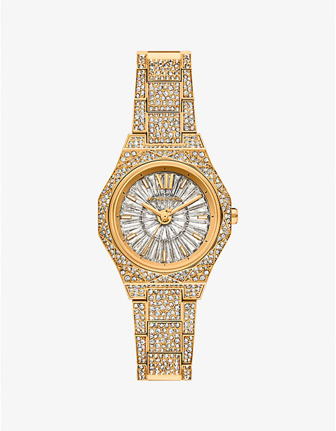 Mini Raquel Pavé Gold-Tone Watch, 2 of 1