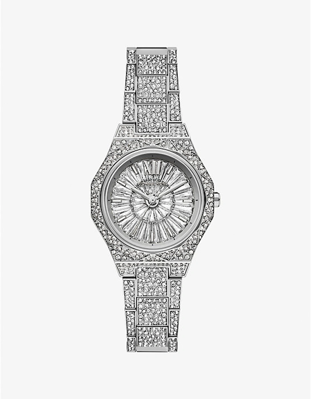 Mini Raquel Pavé Silver-Tone Watch, 2 of 1