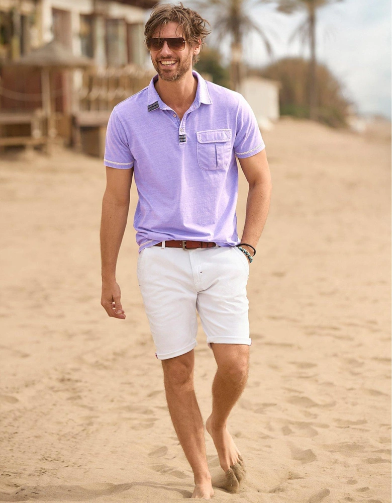 Loved And Lived In Polo Shirt - Purple