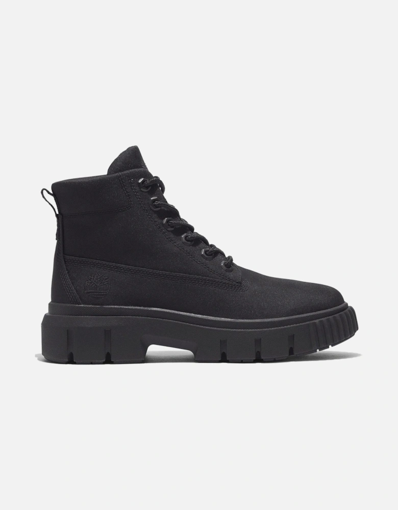 Greyfield Mid Lace Boot - Jet Black