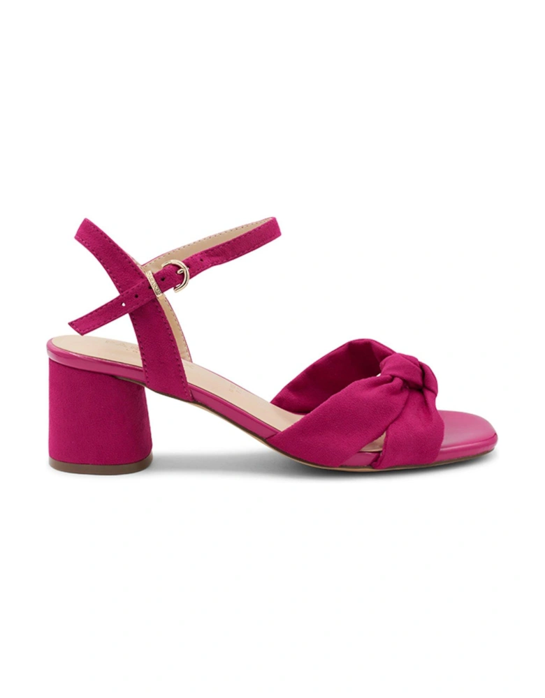 Nalani Wide Fit Suede Heeled Sandal - Pink