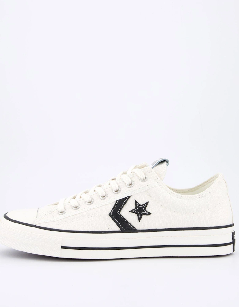 Men's Star Player 76 Canvas Ox Trainers - White