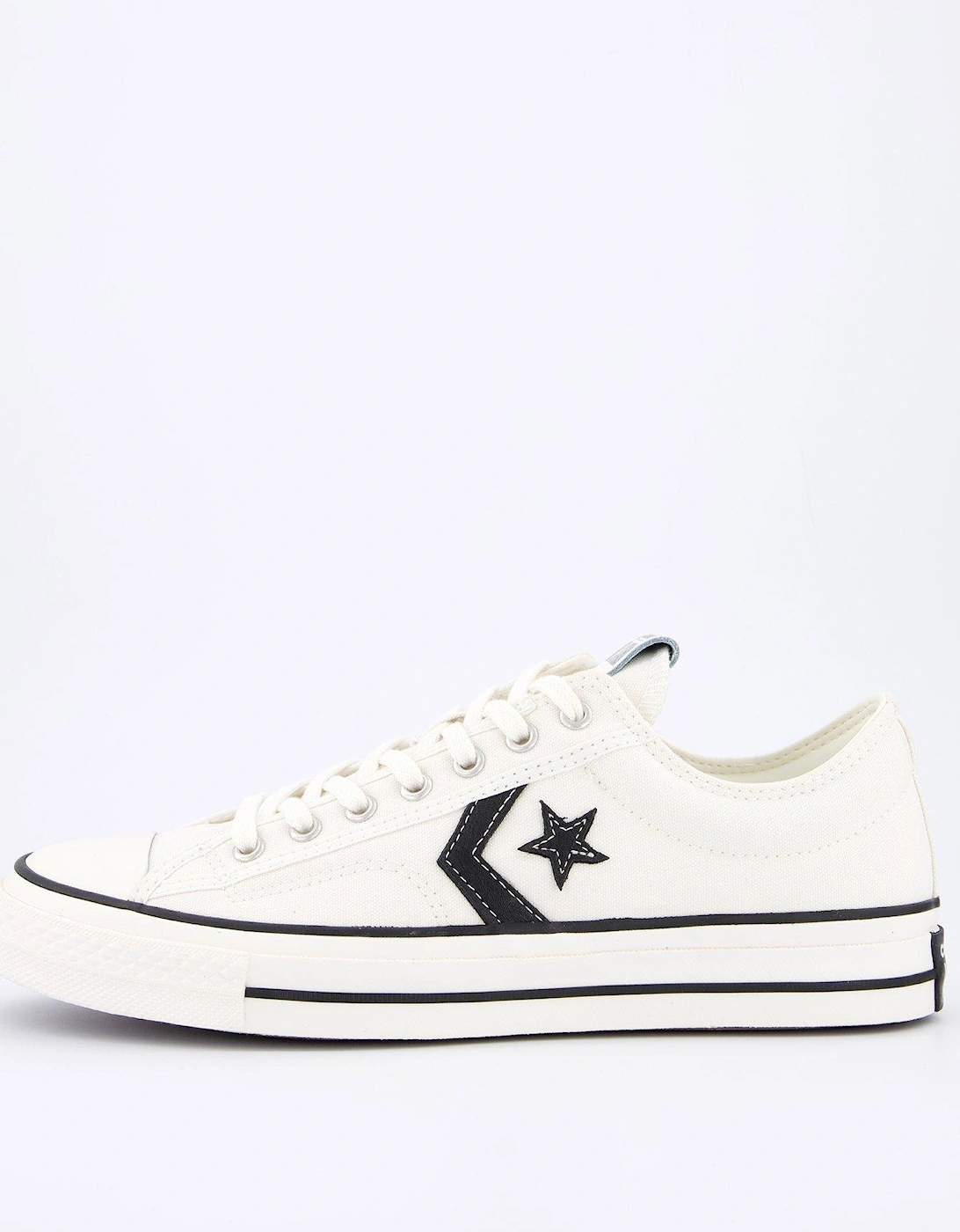 Men's Star Player 76 Canvas Ox Trainers - White, 8 of 7