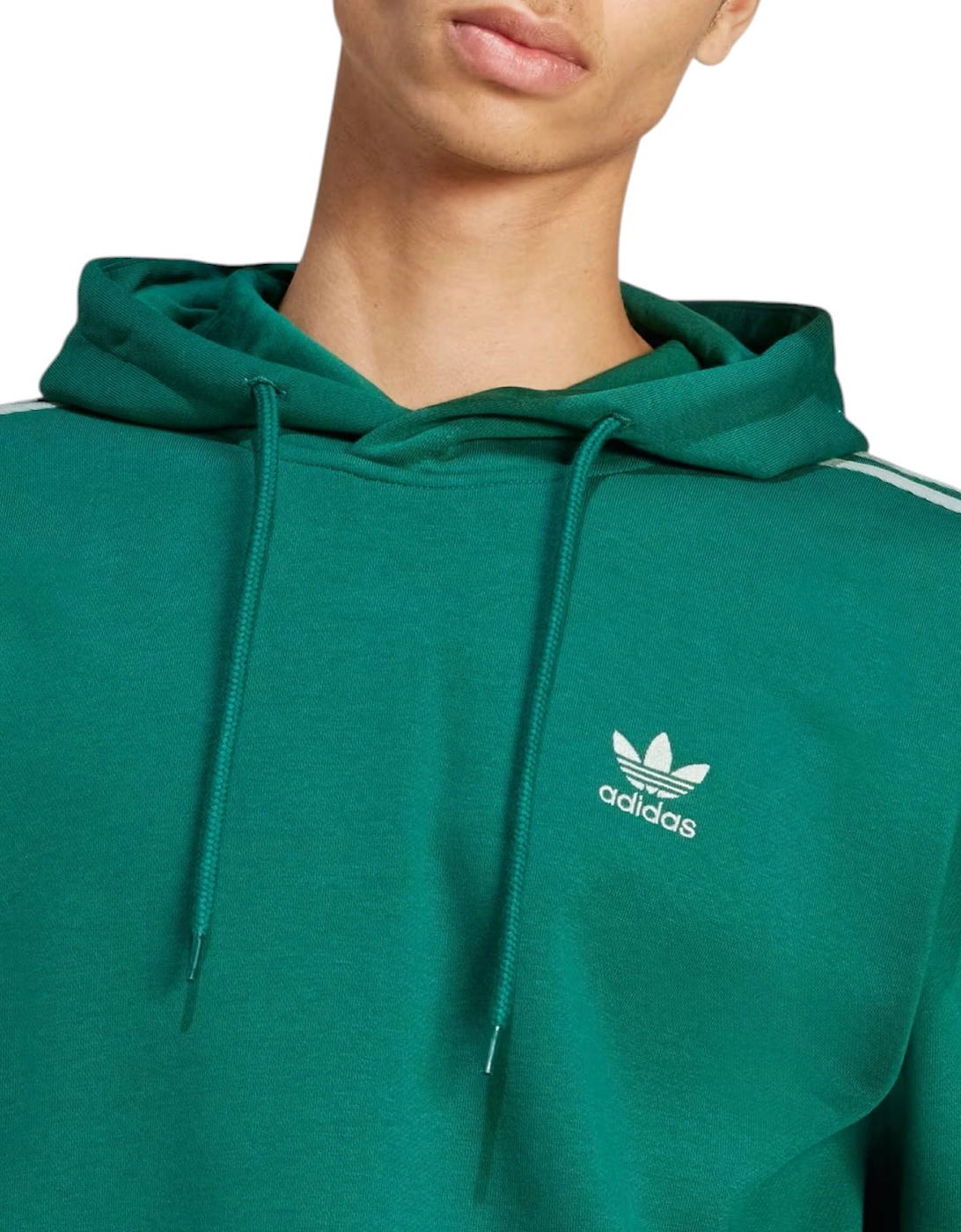 Originals 3-Stripes Mens Hoodie Winter Hooded Sweatshirt Collegiate Green